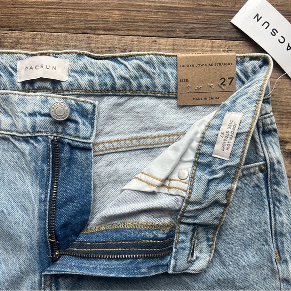 Pacsun Women's Jordyn Low Rise Straight Leg Distressed Jeans Size 27 NWT - Picture 5 of 7